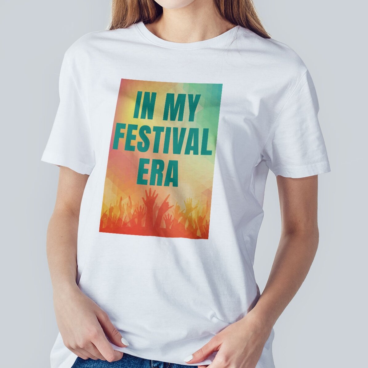 Camiseta de algodón personalizada con texto - In My Festival Era