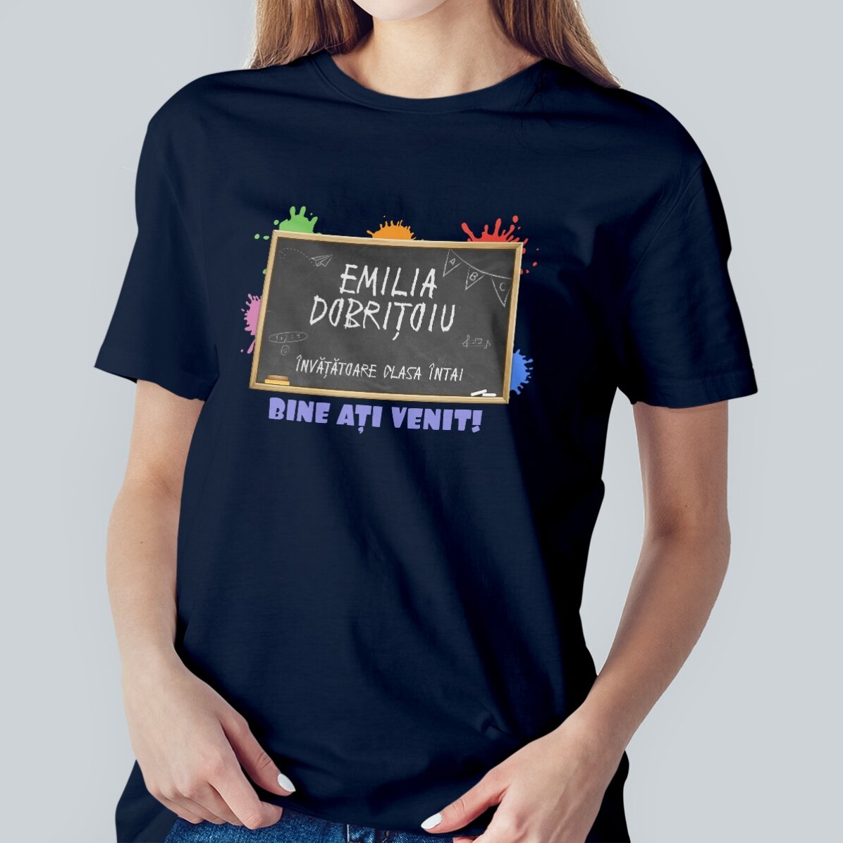 Camiseta de algodón personalizada con texto - Maestra