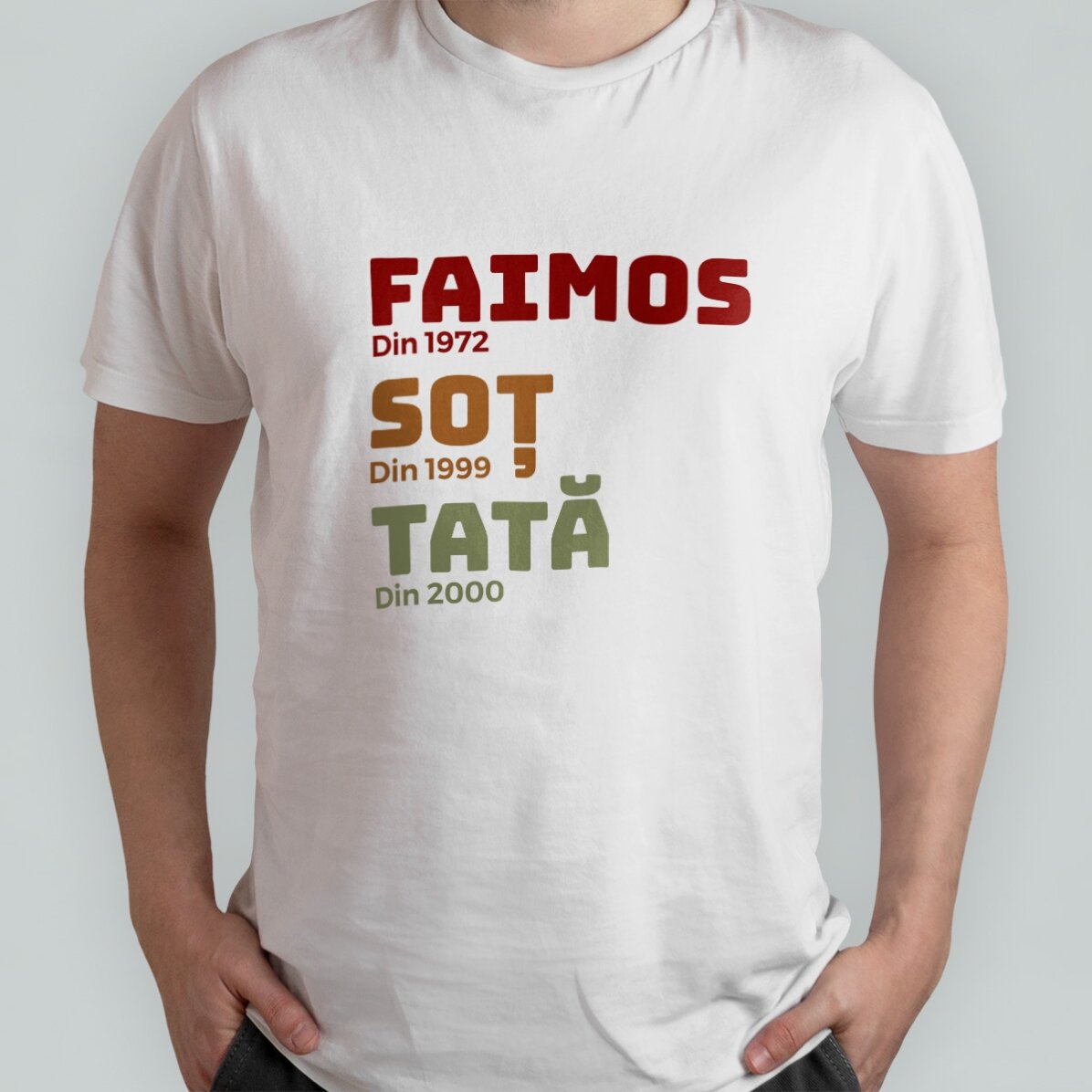 Camiseta de algodón personalizada con texto: «La historia de mi padre»