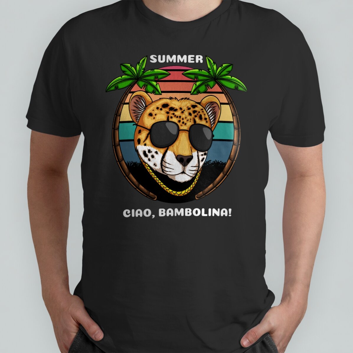 Camiseta de algodón personalizada con texto - Estilo Jaguar