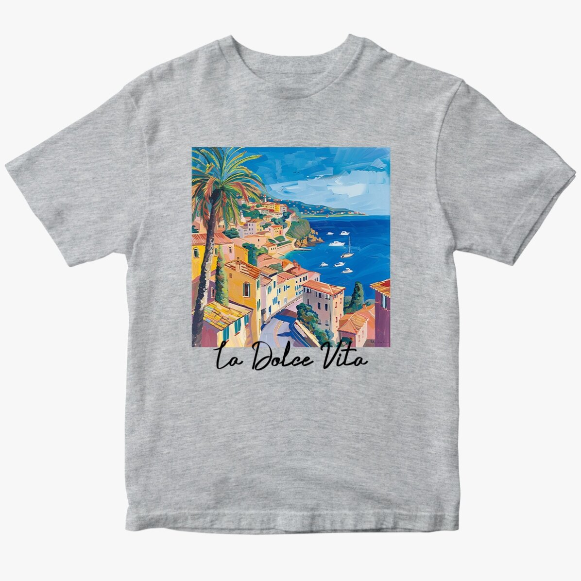 Camiseta de algodón personalizada con texto - La Dolce Vita
