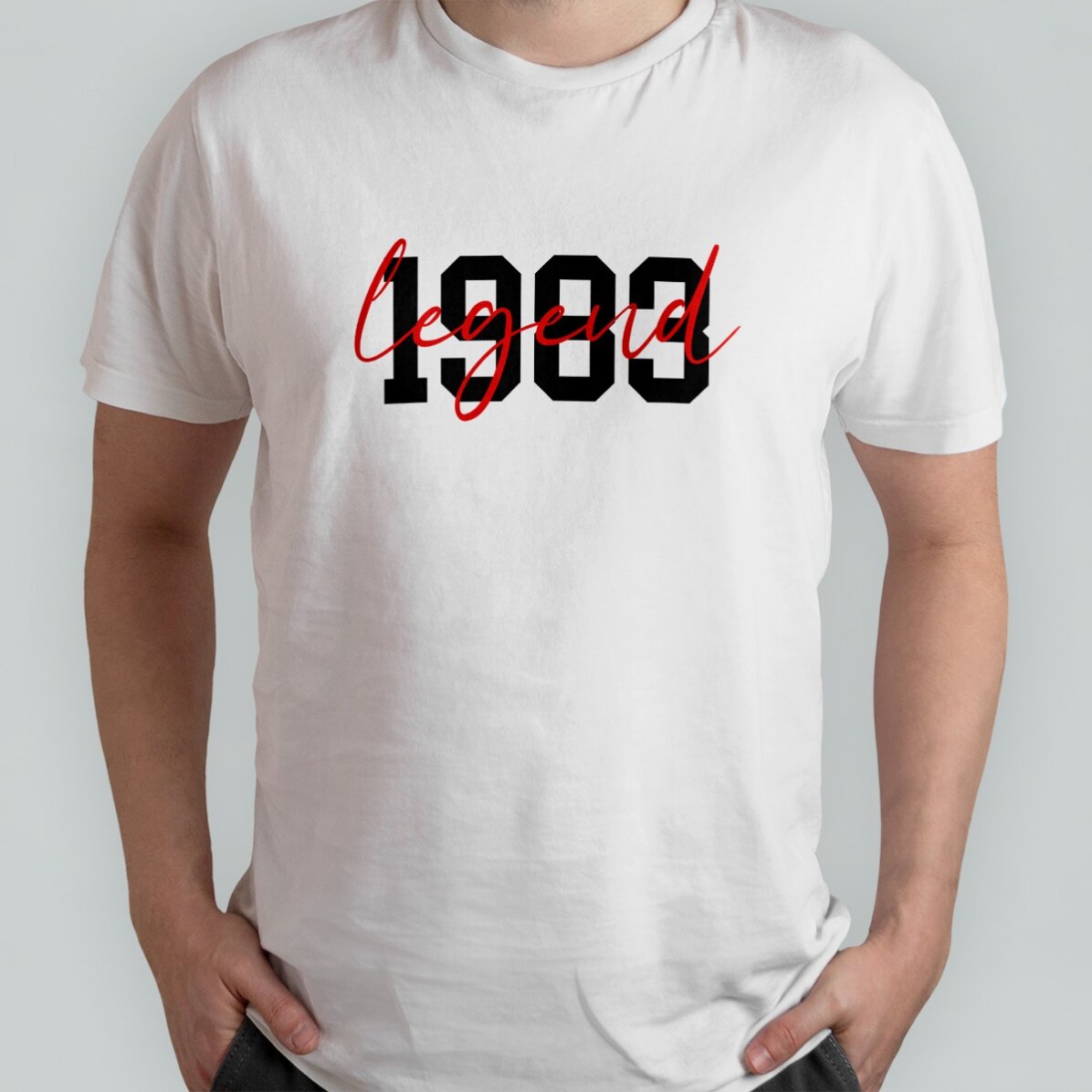 Camiseta de algodón personalizada con texto - Legend