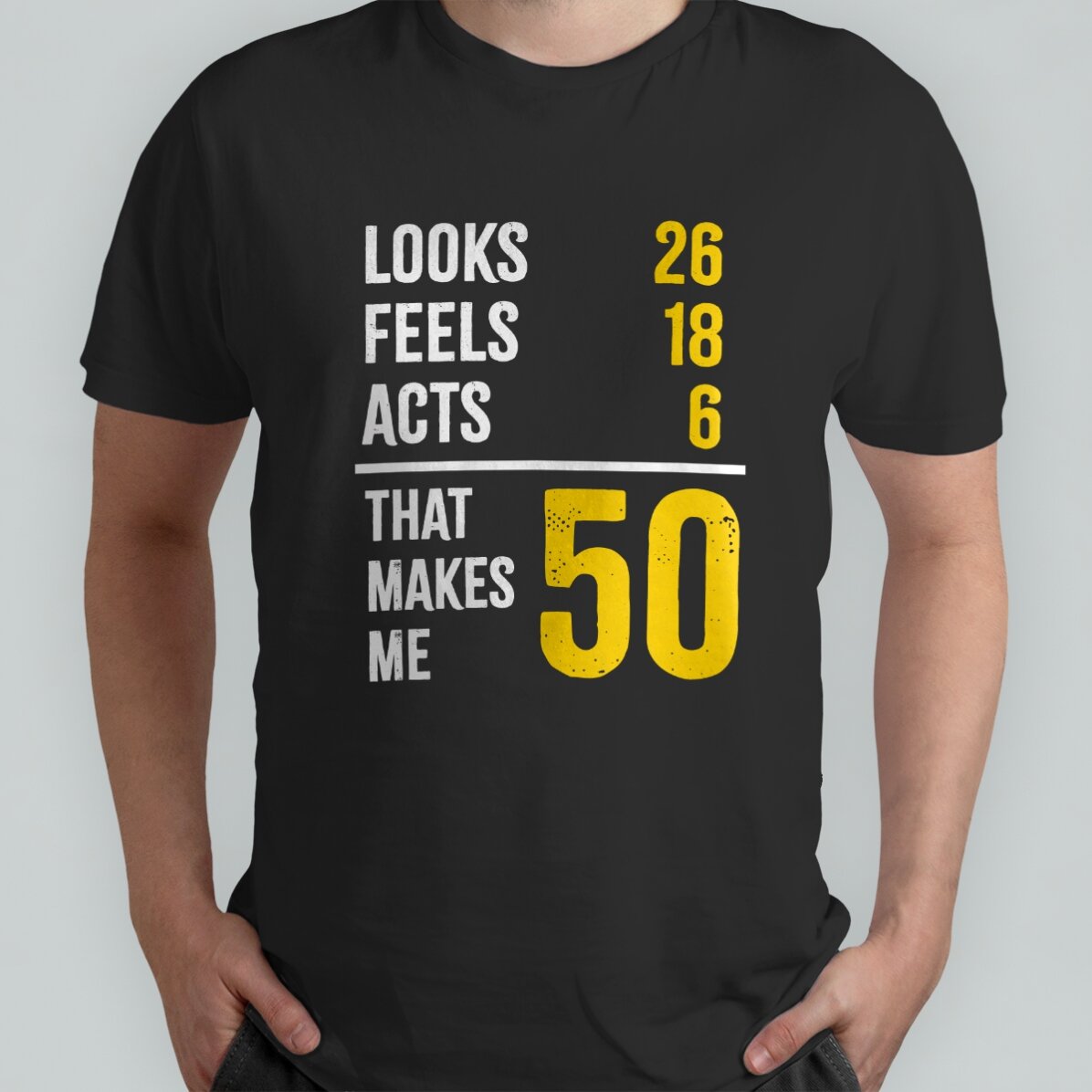 Camiseta de algodón personalizada con números - My real age