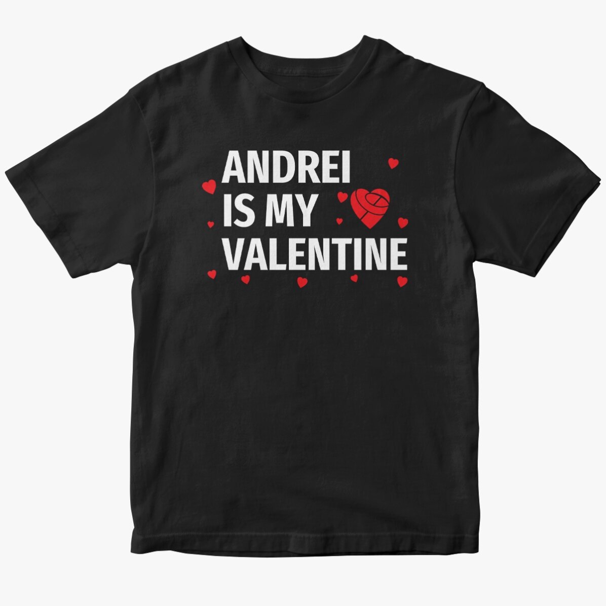 Camiseta de algodón personalizada con texto - My valentine