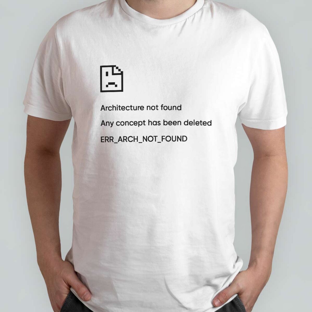 Camiseta de algodón personalizada con texto - Not Found