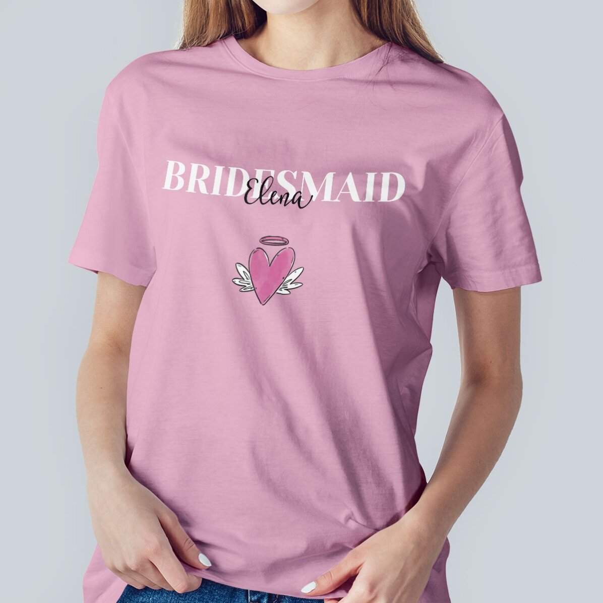 Camiseta de algodón personalizada con texto - Boda
