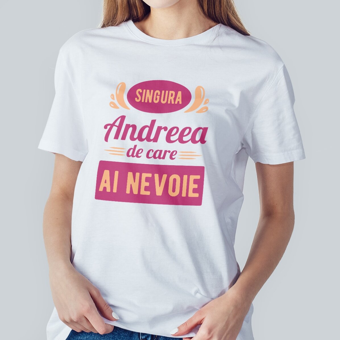 Camiseta de algodón personalizada con texto - Only one