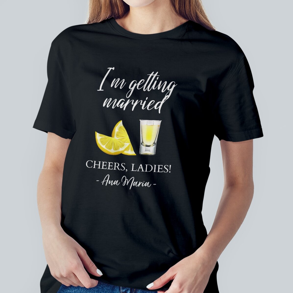 Camiseta de algodón personalizada con un mensaje para solteras