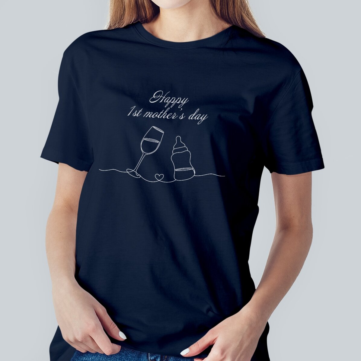 Camiseta de algodón personalizada con un mensaje para futuras mamás