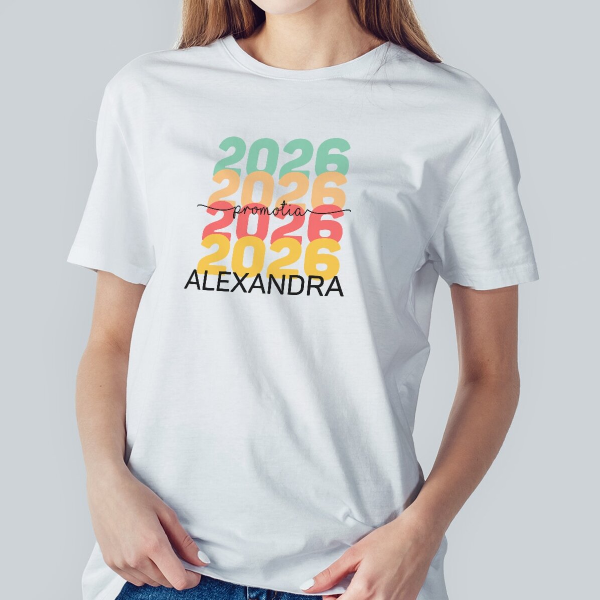 Camiseta de algodón personalizada con texto - Oferta