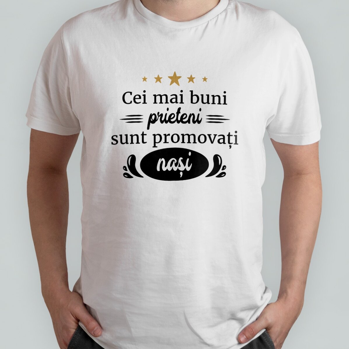 Camiseta de algodón personalizada con texto - Promovati nasi