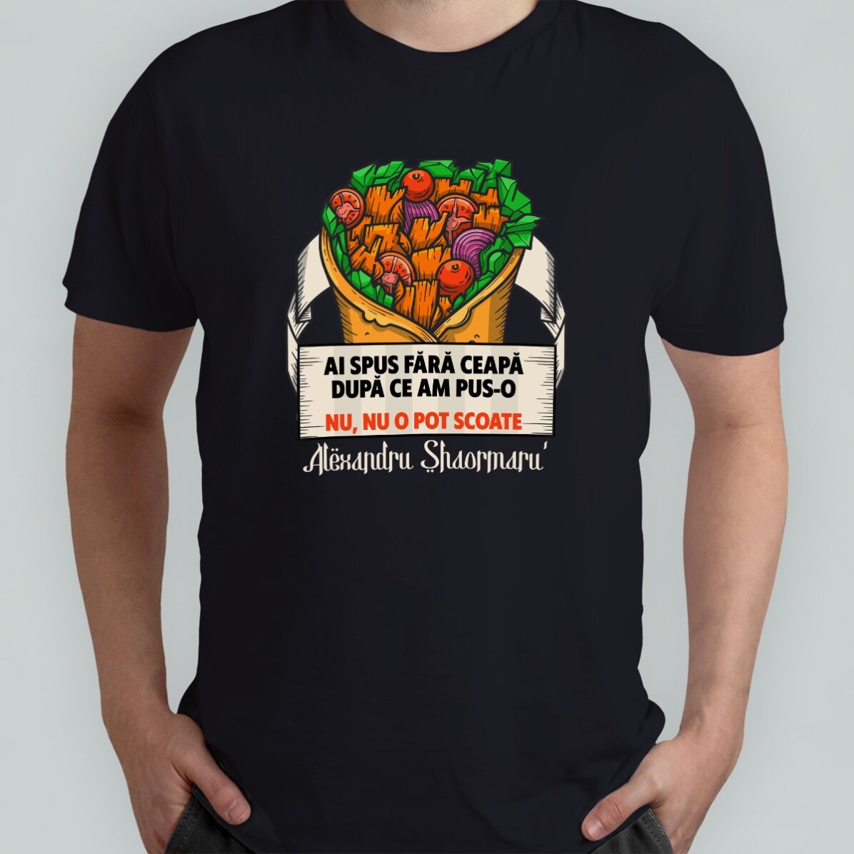 Camiseta de algodón personalizada con texto - Shaormar