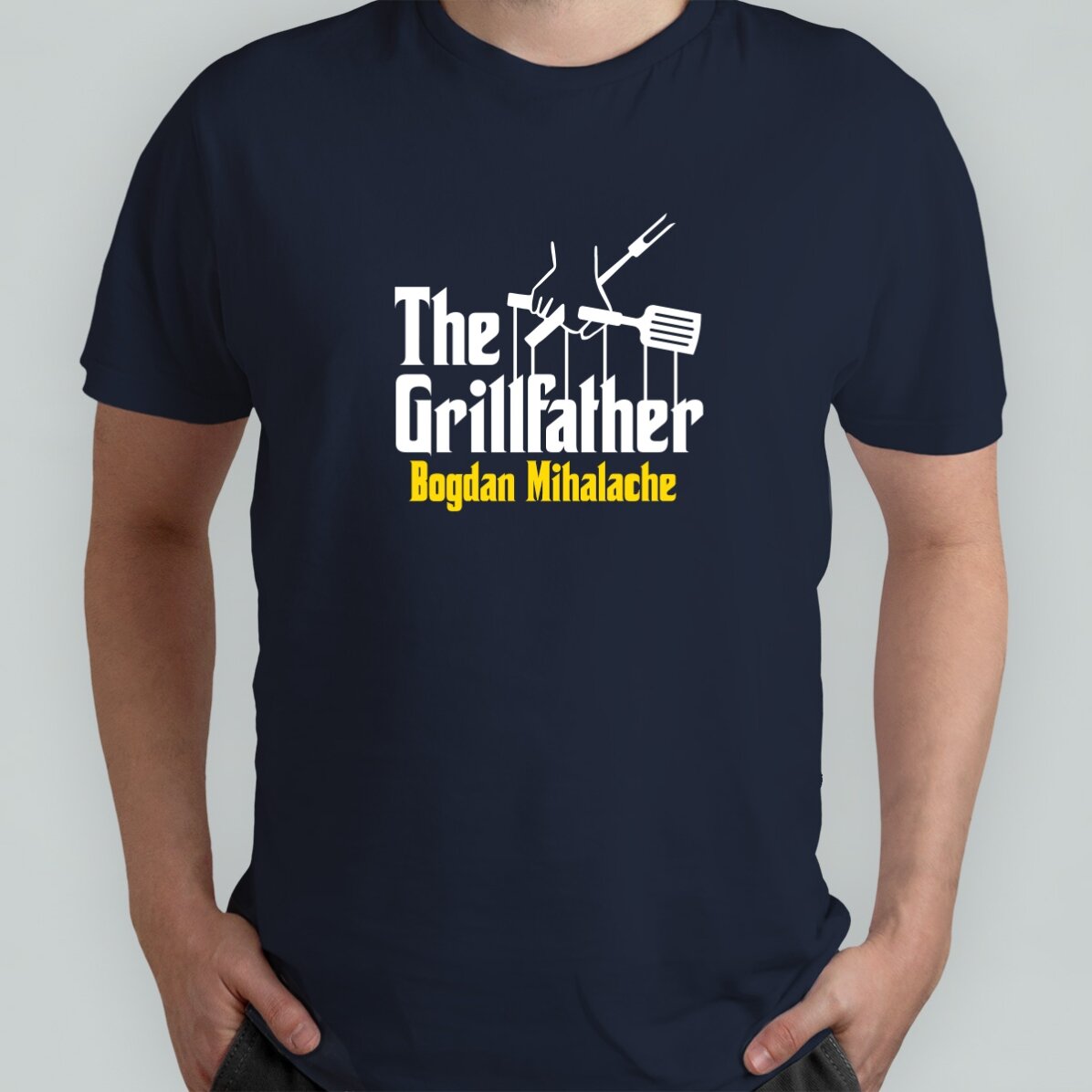 Camiseta de algodón personalizada con texto - The grillfather