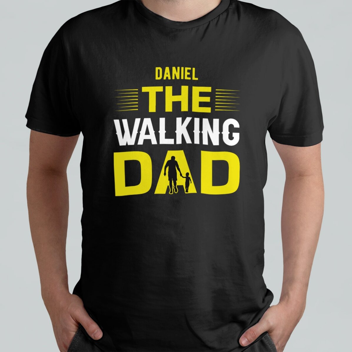 Camiseta de algodón personalizada con texto - The Walking Dad