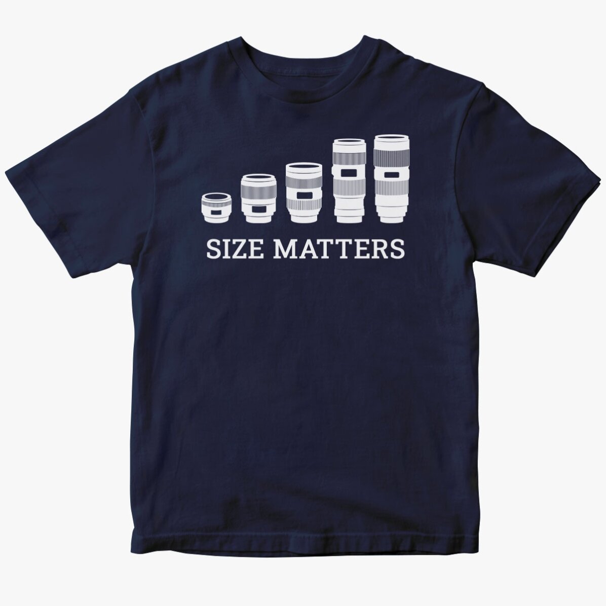 Camiseta de algodón personalizada para fotógrafos - Size Matters