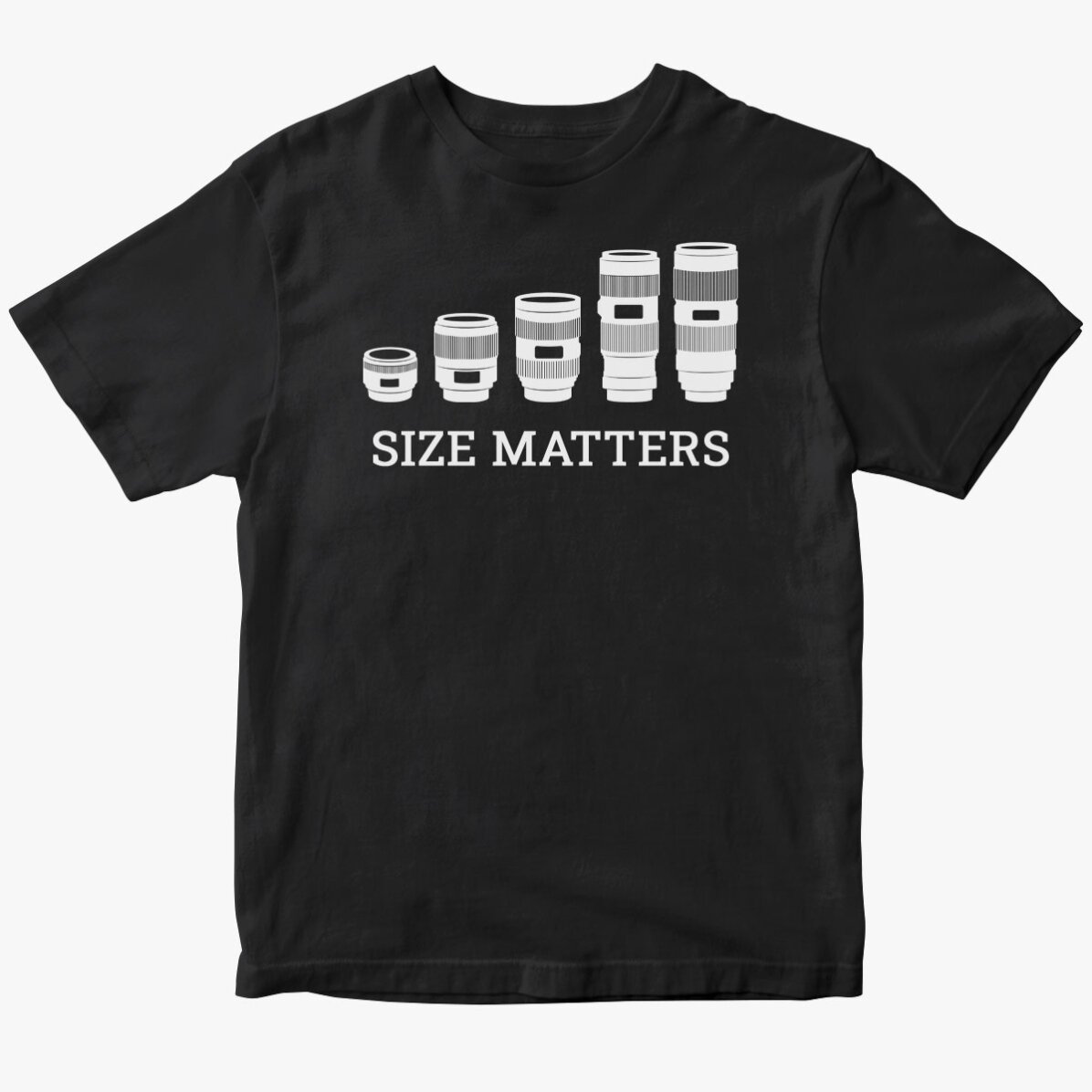 Camiseta de algodón personalizada para fotógrafos - Size Matters