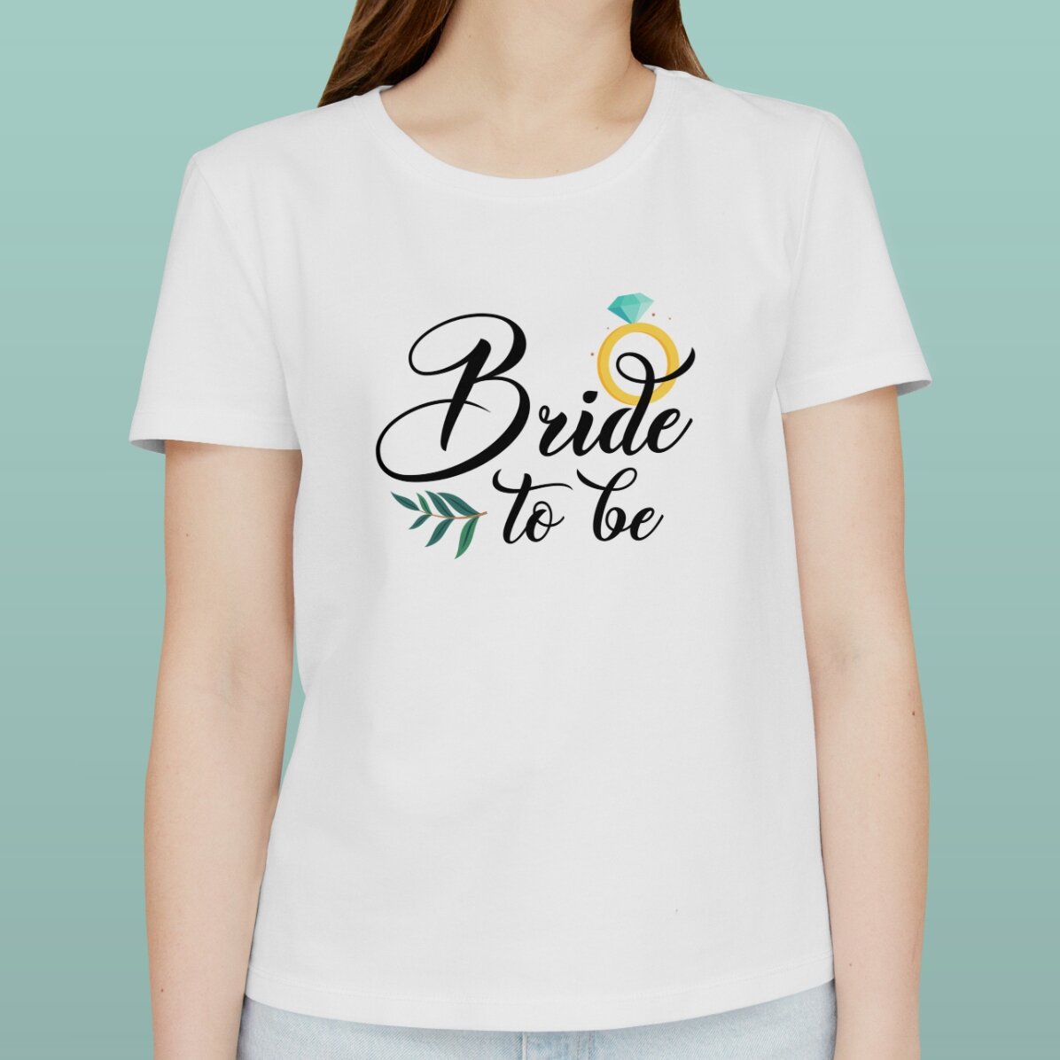 Camiseta de algodón personalizada para la futura novia