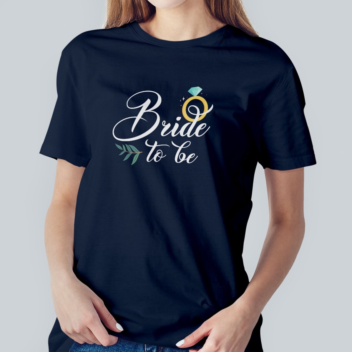 Camiseta de algodón personalizada para la futura novia