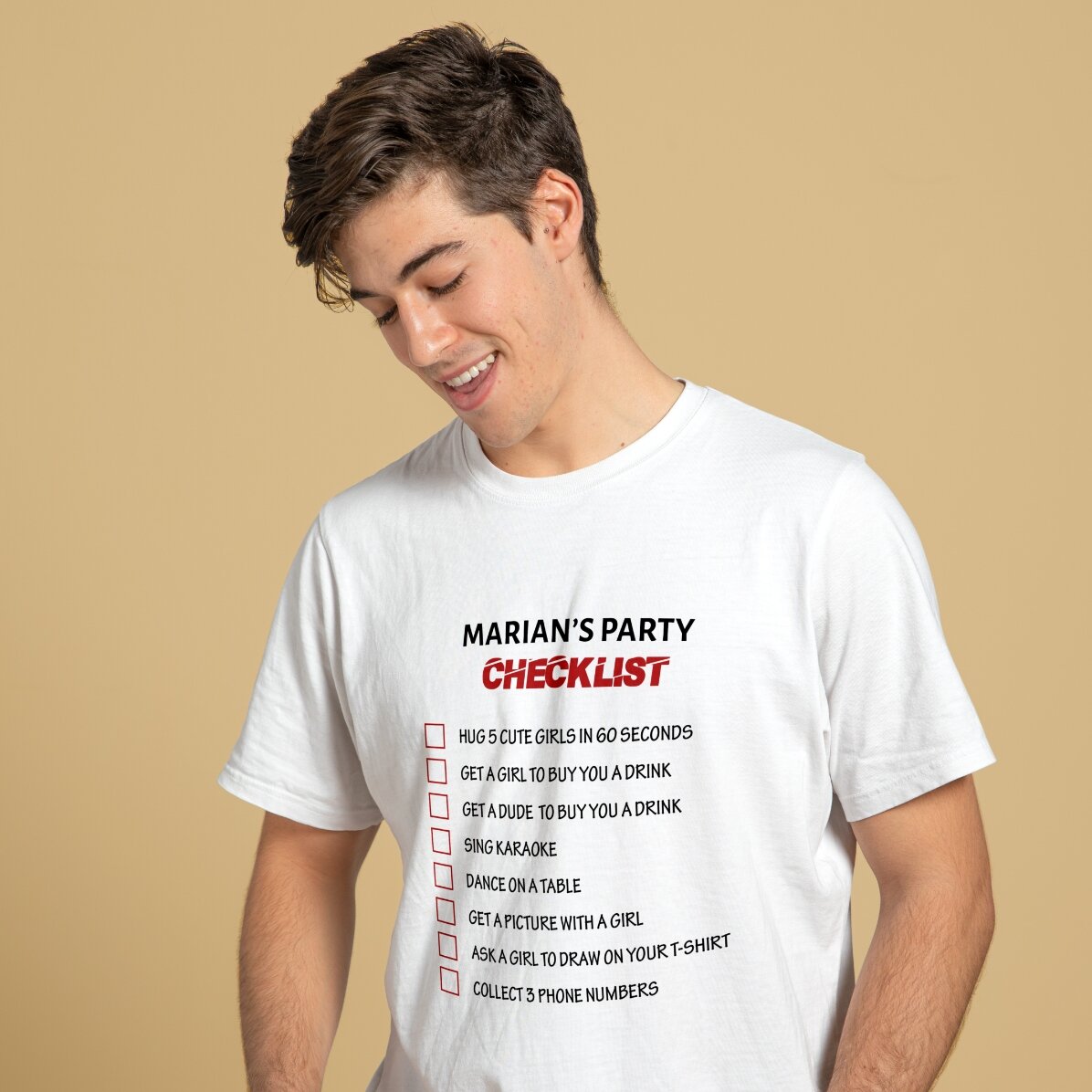 Camiseta personalizada con texto - Checklist