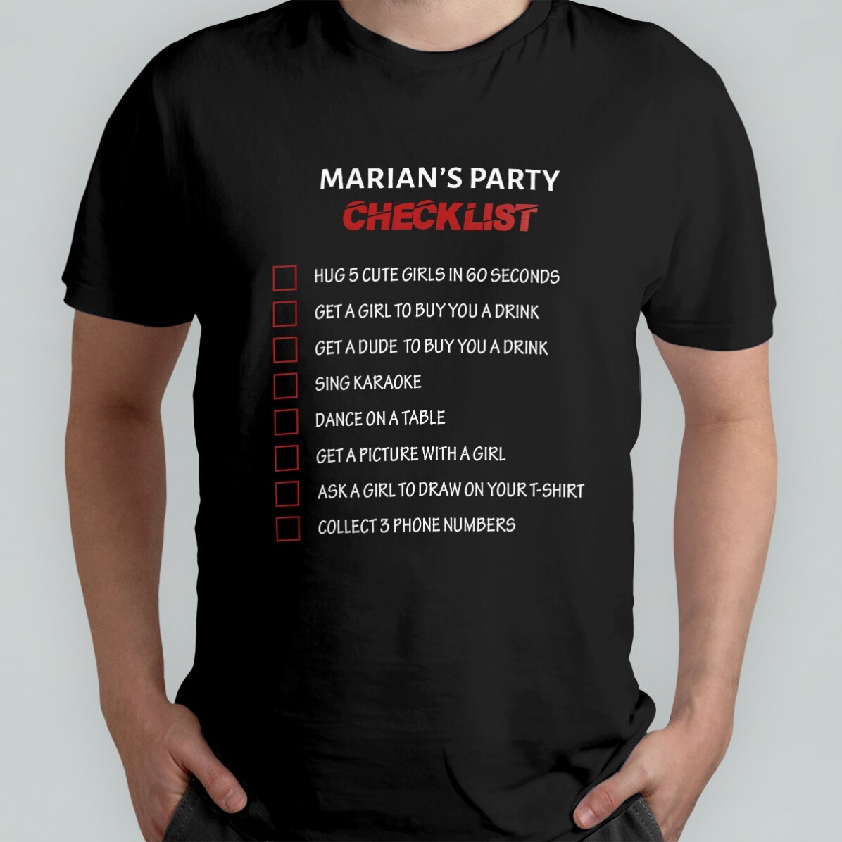 Camiseta personalizada con texto - Checklist
