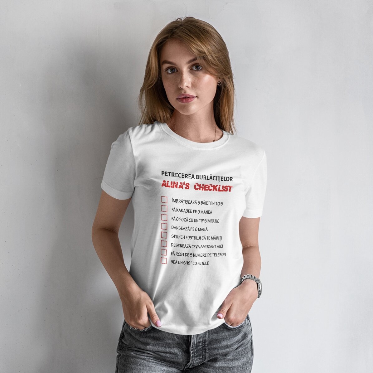 Camiseta personalizada con texto - Checklist