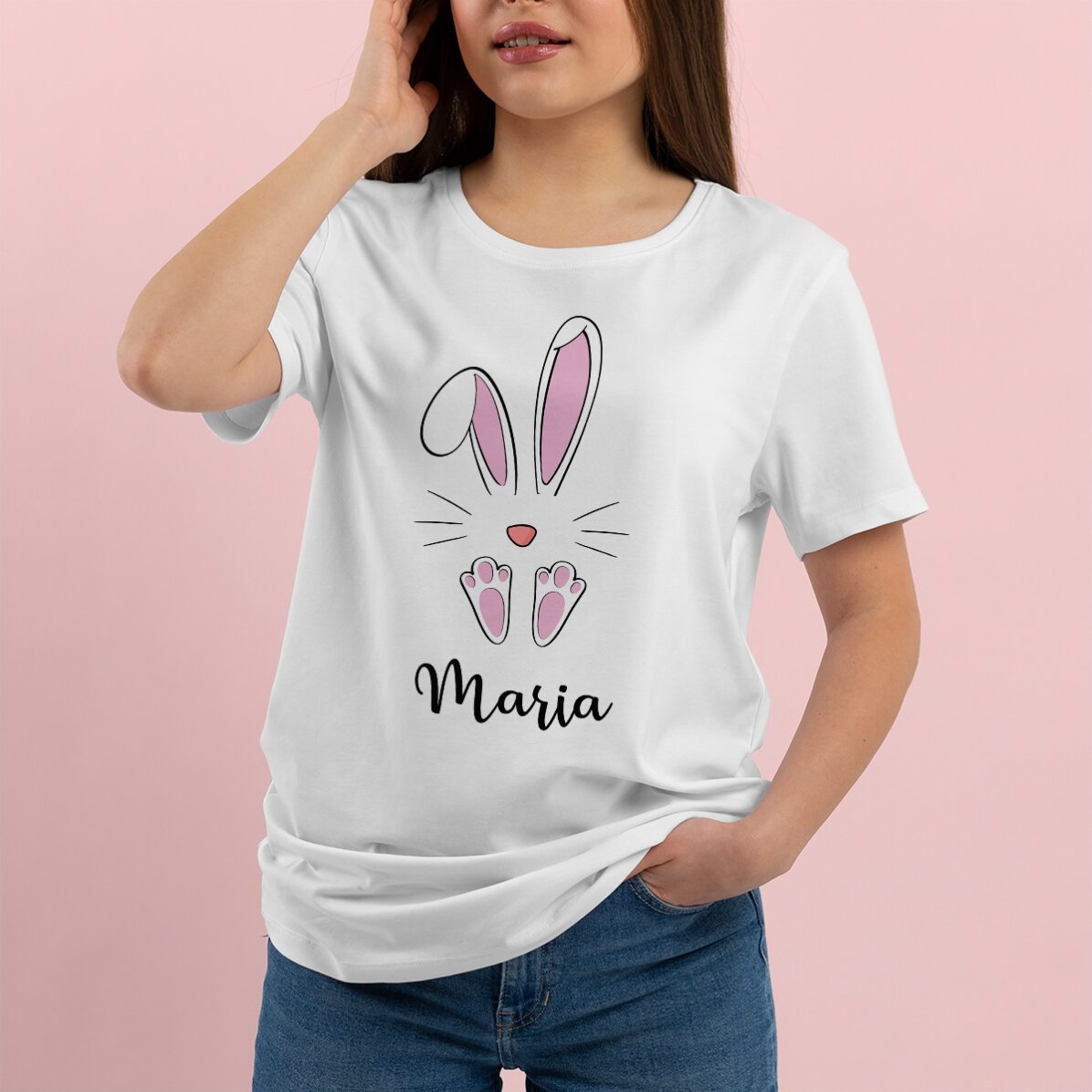 Camiseta personalizada con texto - Conejo