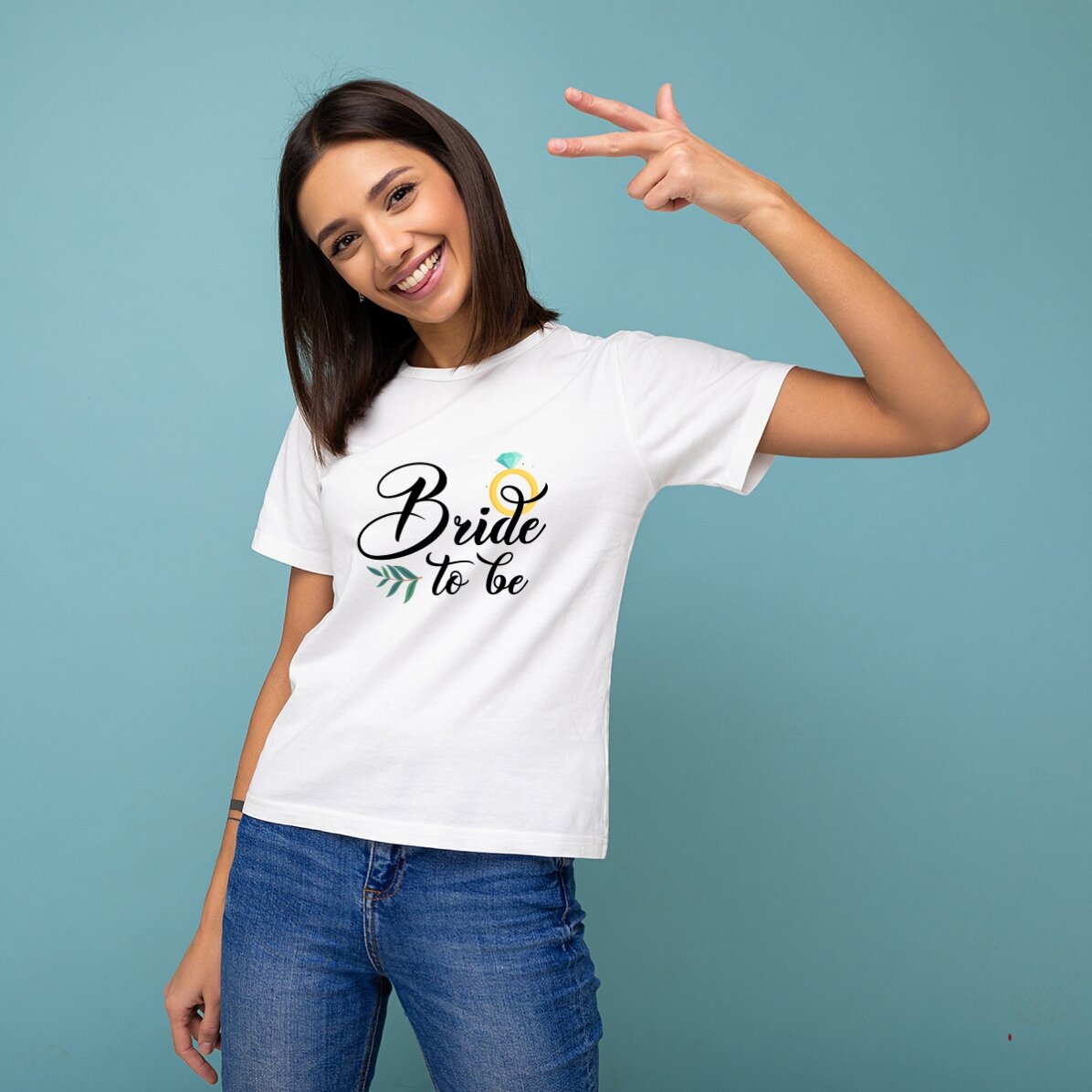 Camiseta de algodón personalizada para la futura novia
