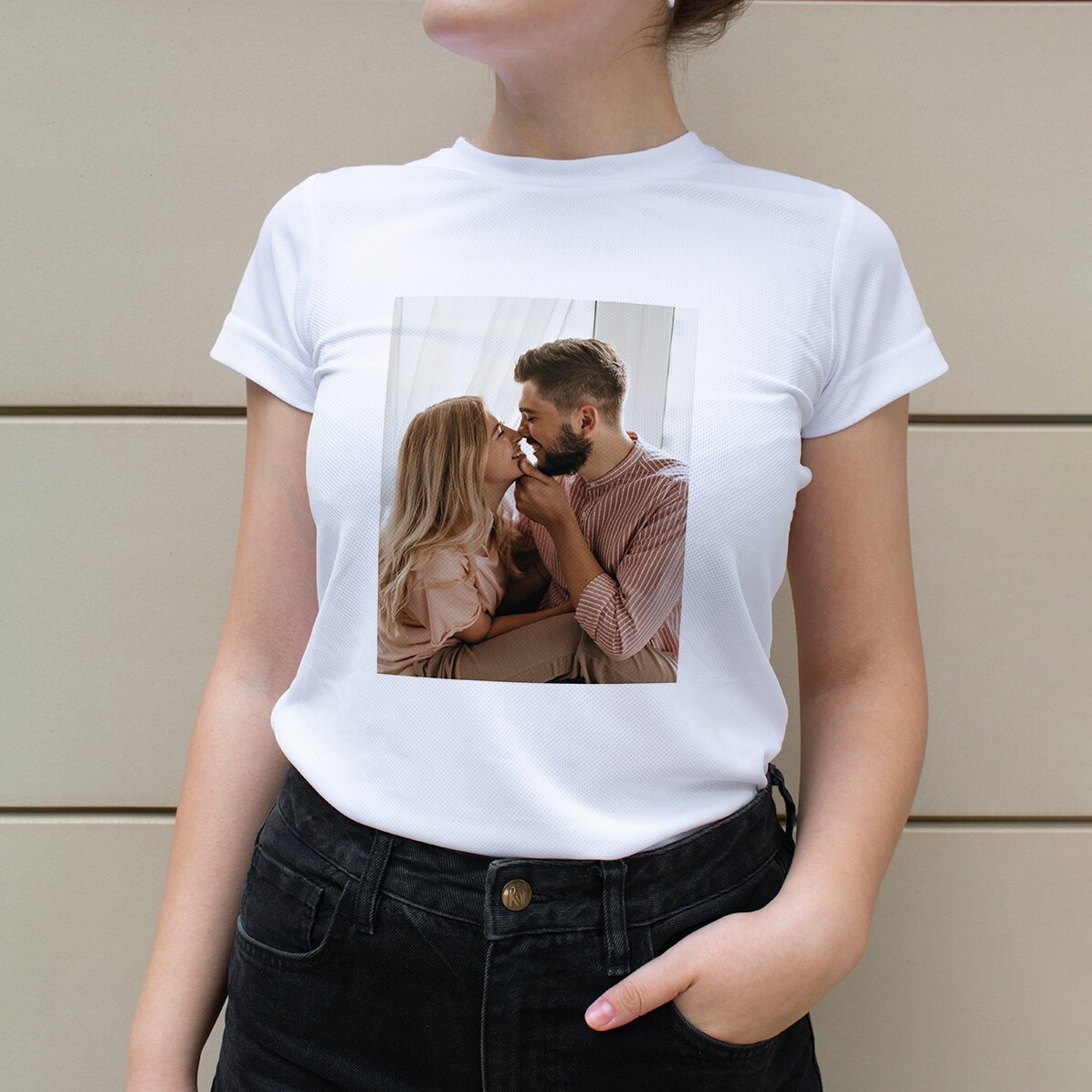 Camiseta deportiva personalizada con foto de retrato