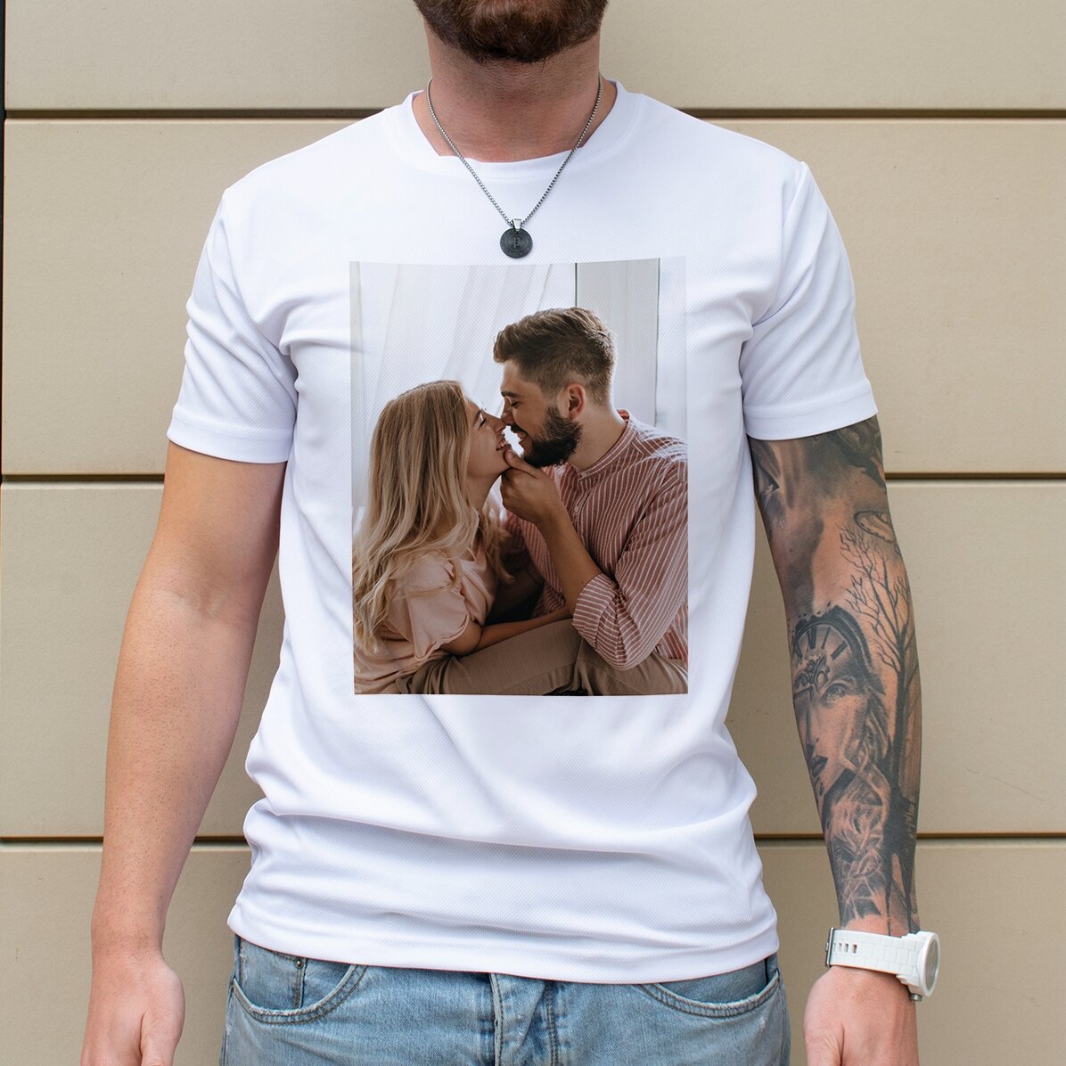 Camiseta deportiva personalizada con foto de retrato
