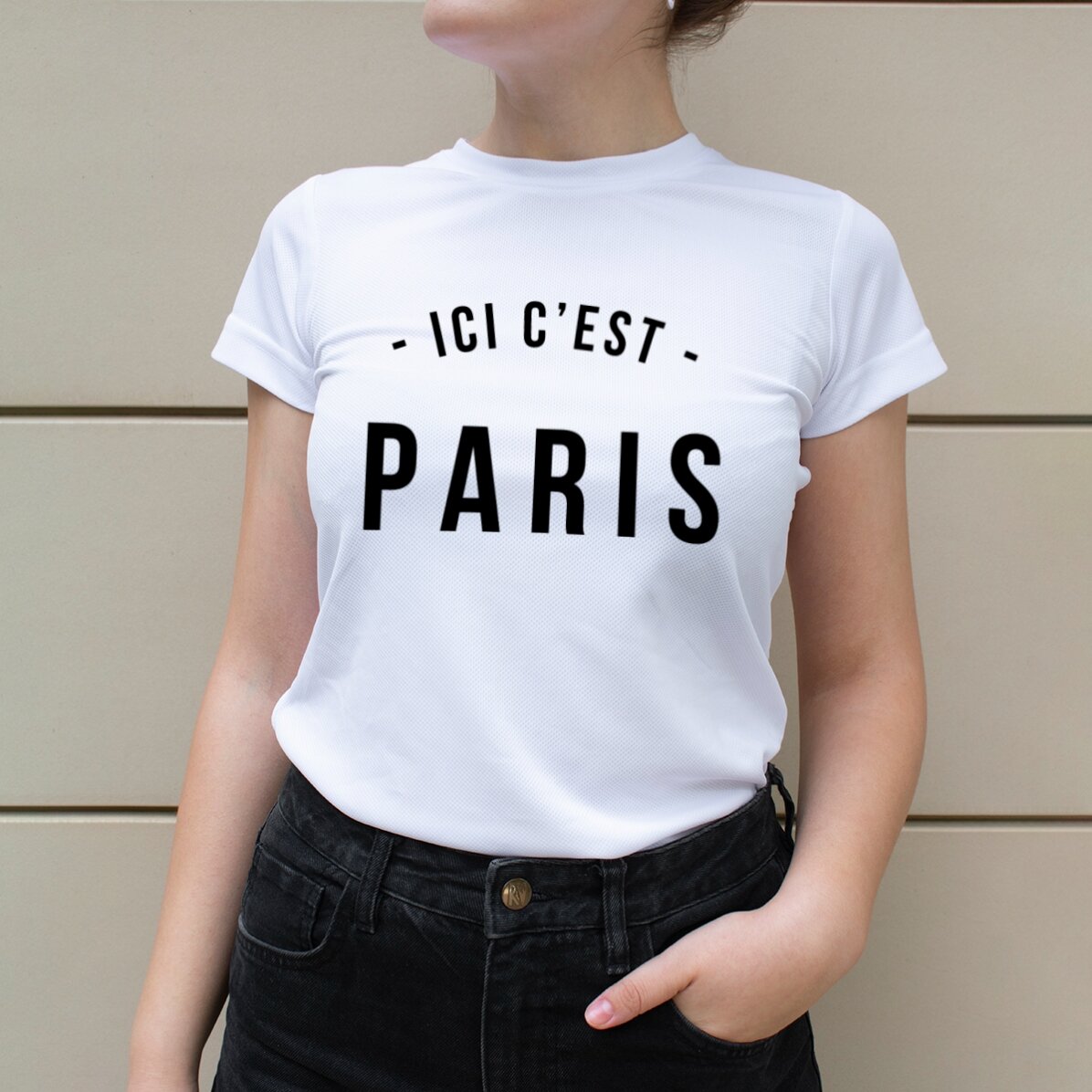 Camiseta deportiva personalizada en la parte delantera con un mensaje