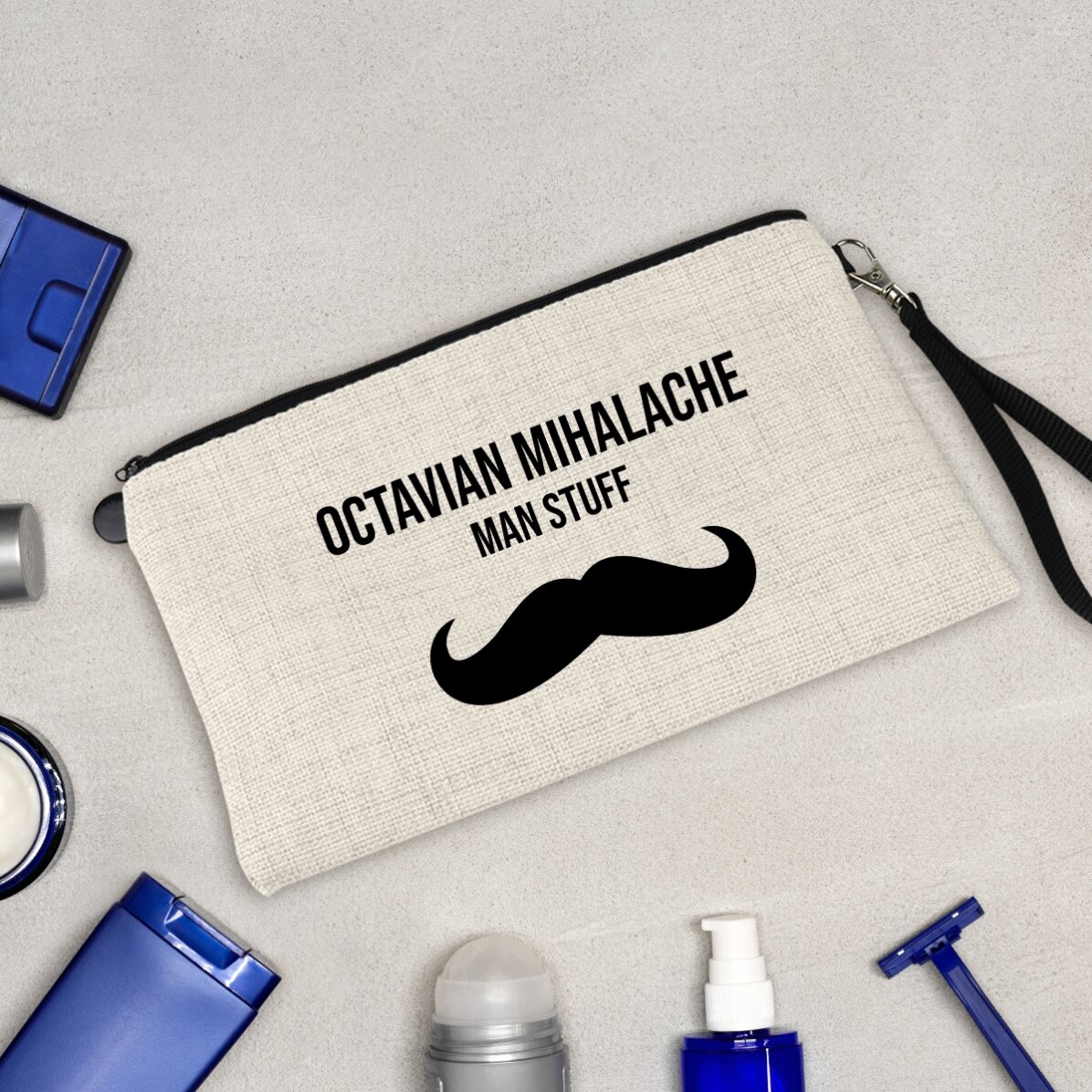 Set de accesorios para hombre personalizado con texto - Moustache