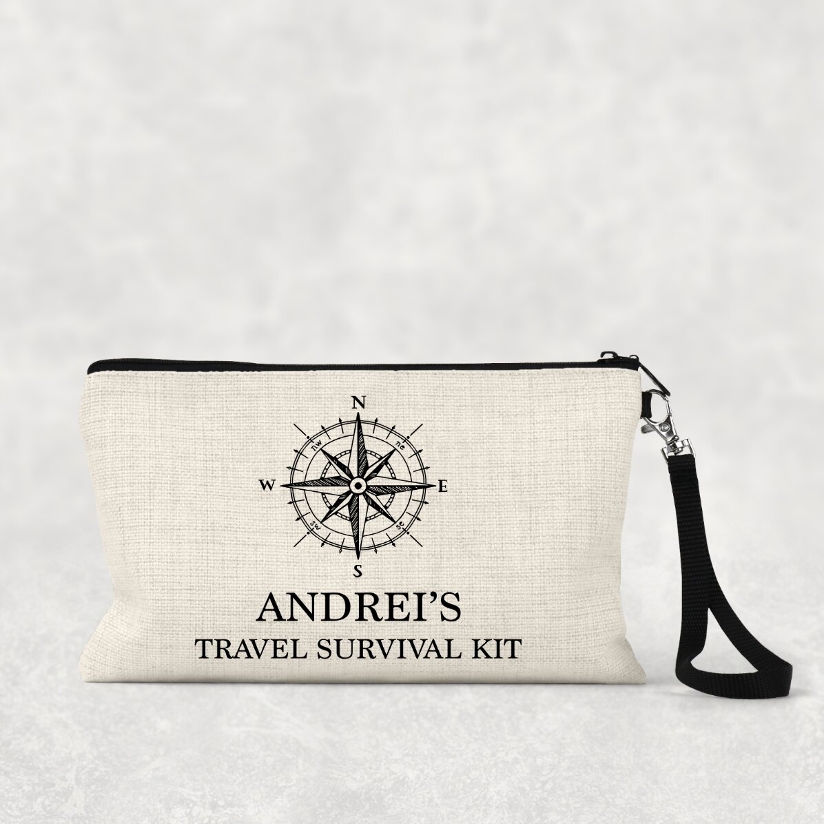 Set de accesorios para hombre personalizado con texto - Kit de supervivencia para viajes
