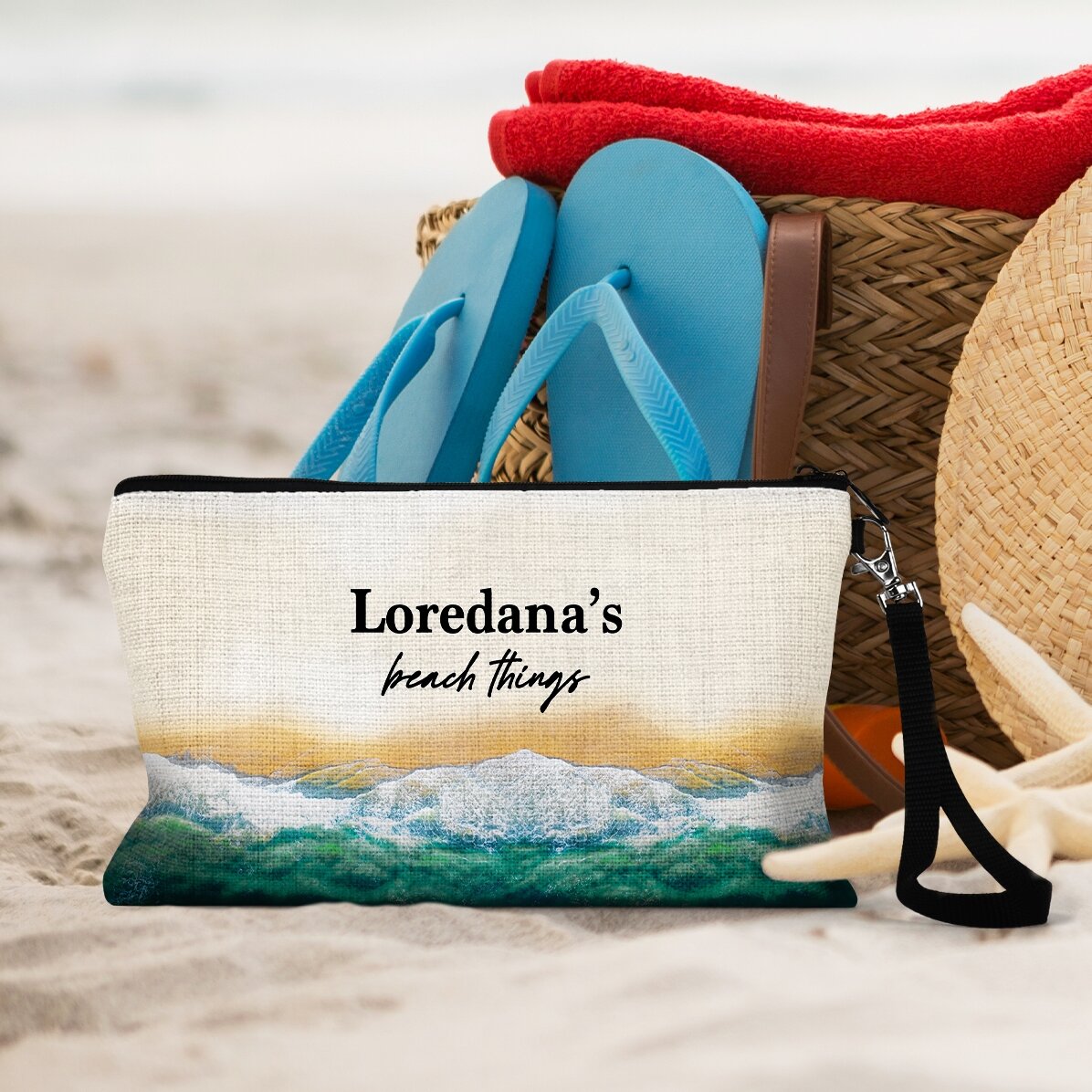 Set de accesorios personalizado con texto - Artículos de playa