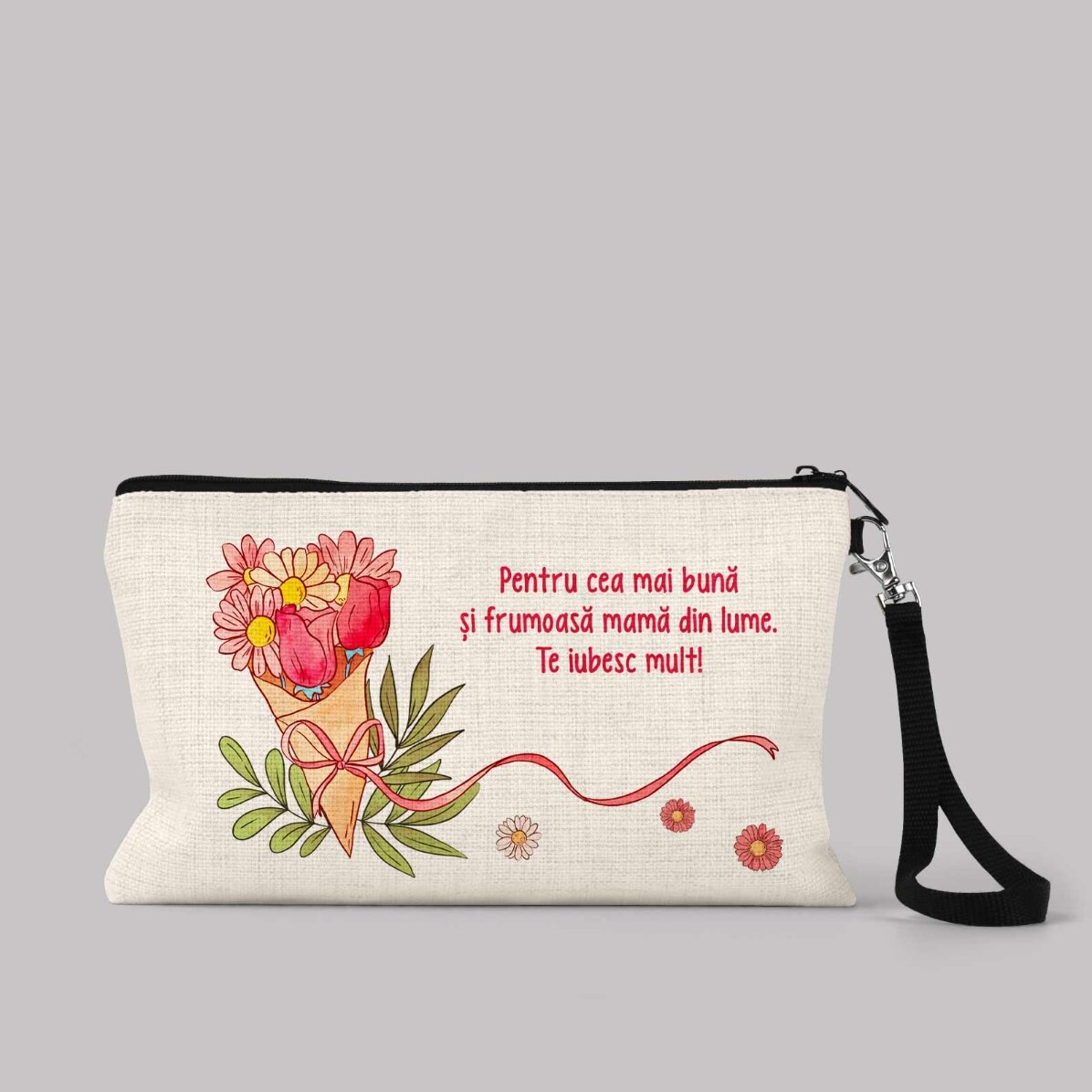 Personalised make-up kit with text - Flowers