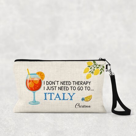 Estuche de maquillaje personalizado con texto - Italia