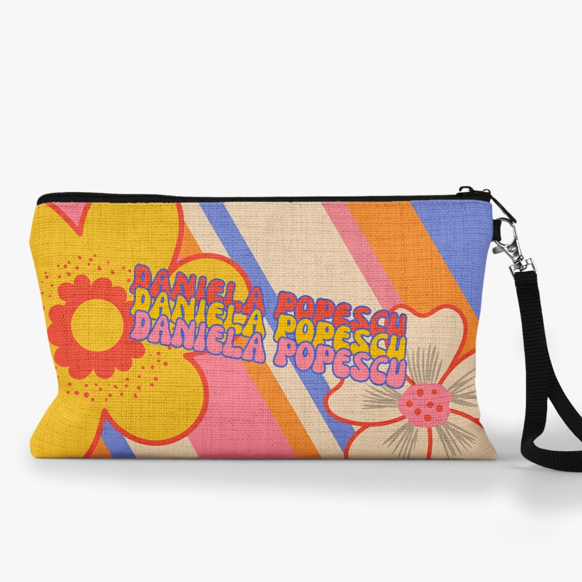 Set para niños personalizado con texto - Retro flowers