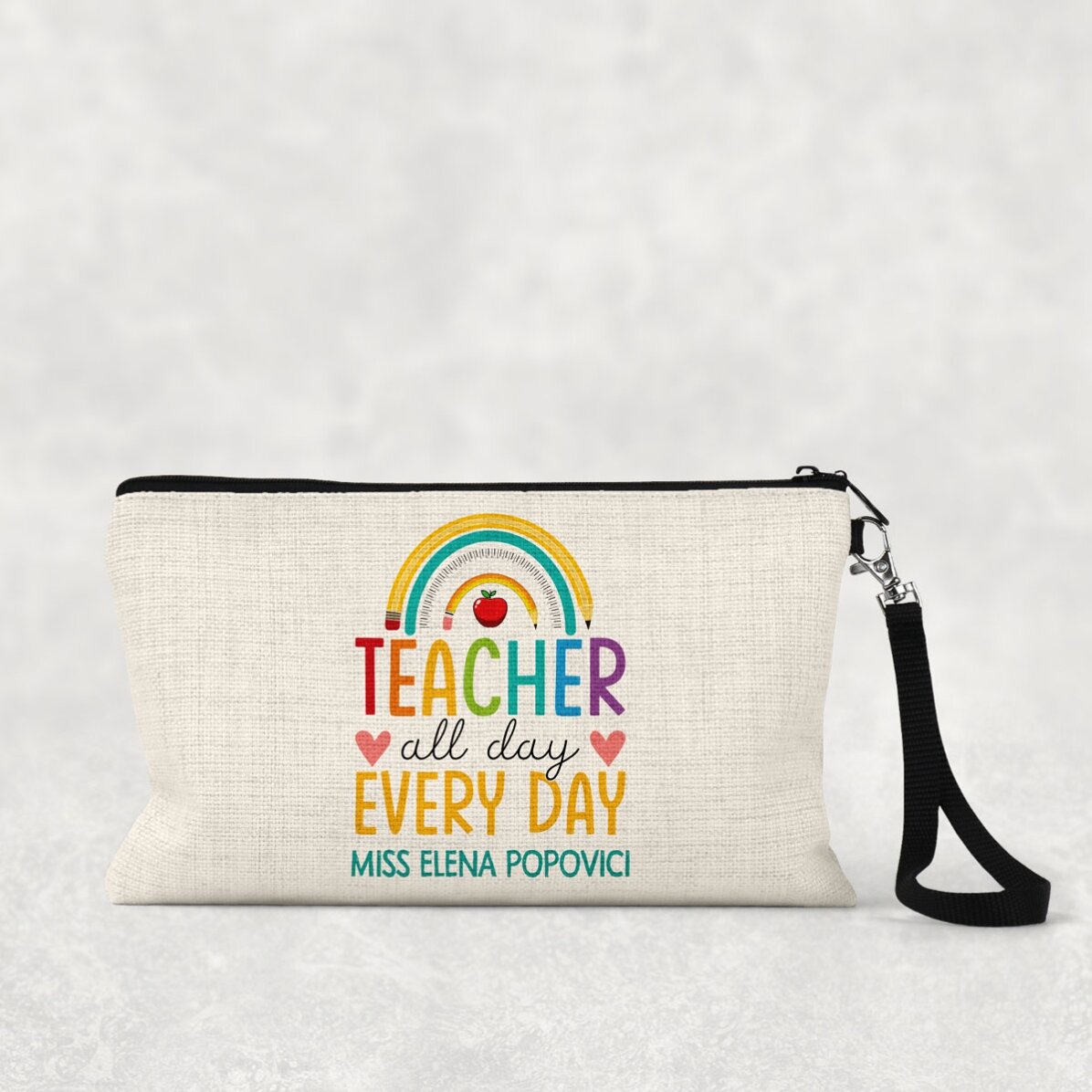 Kit para profesores personalizado con el texto «Teacher all day»