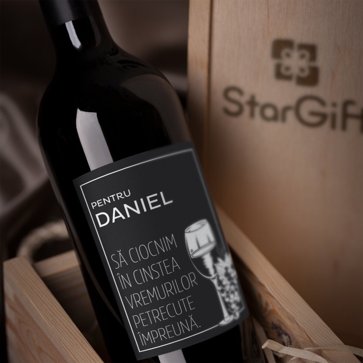 Vino personalizado con mensaje - Hasta pronto