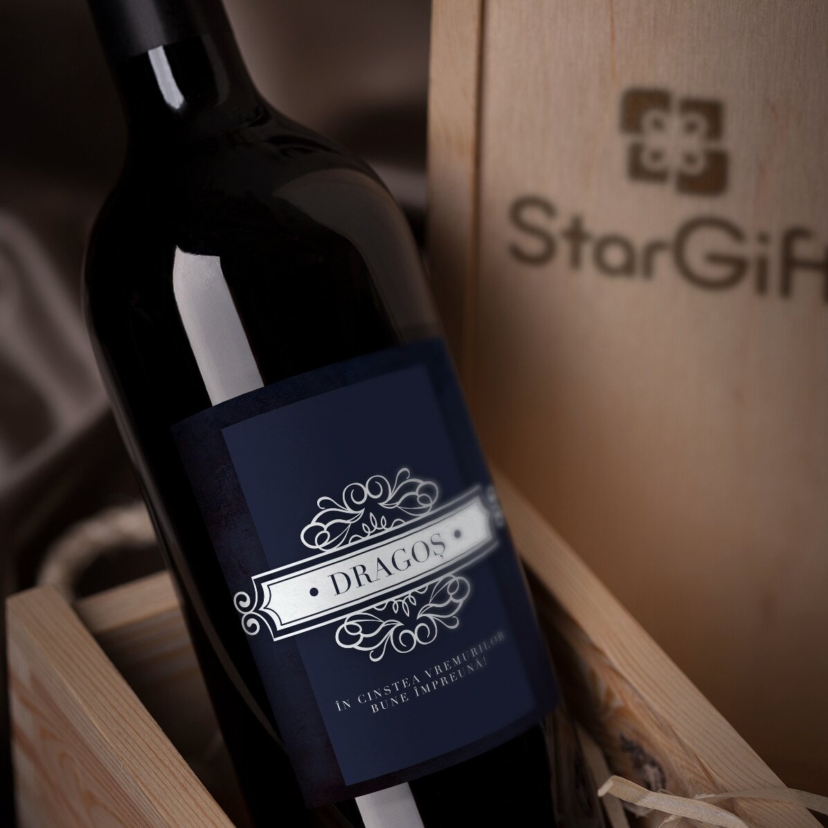 Vino personalizado con nombre y mensaje - Buenos tiempos