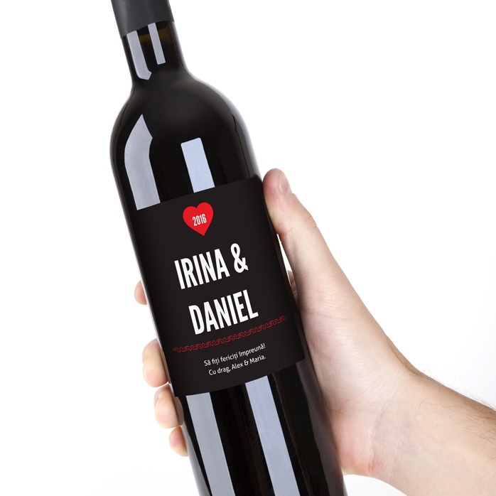 Vino personalizado de amor