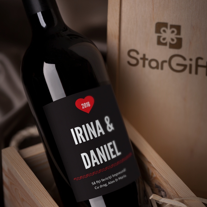 Vino personalizado de amor