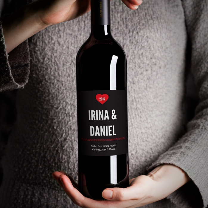 Vino personalizado de amor