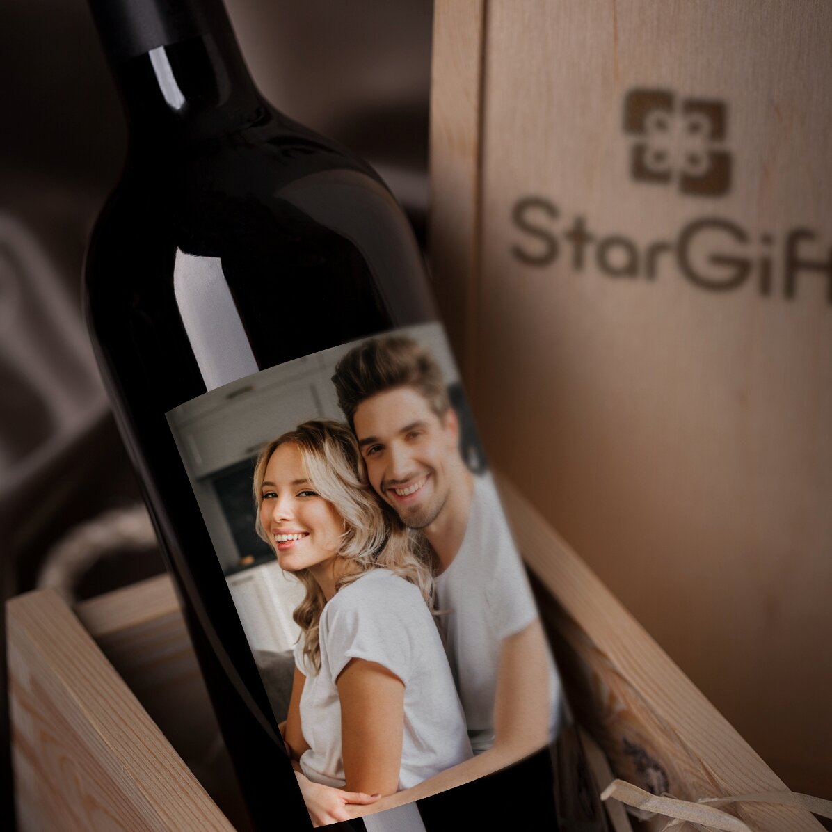Vino personalizado con una foto