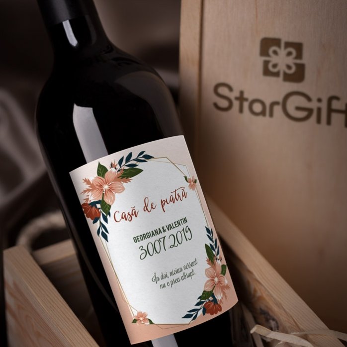 Vino personalizado con texto - Boda