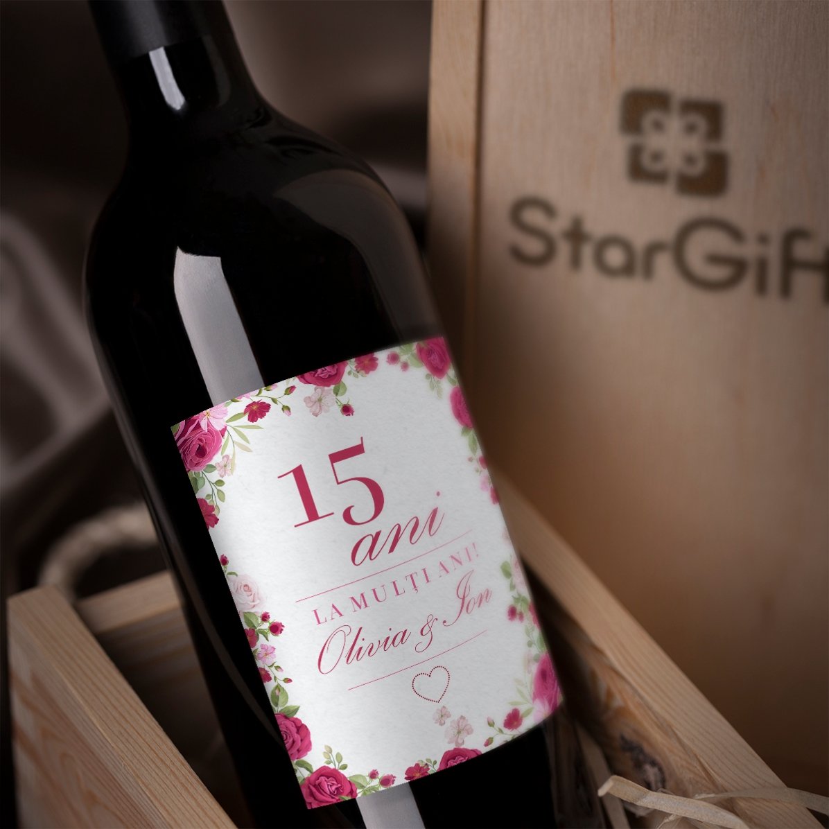 Vino personalizado con texto - Juntos