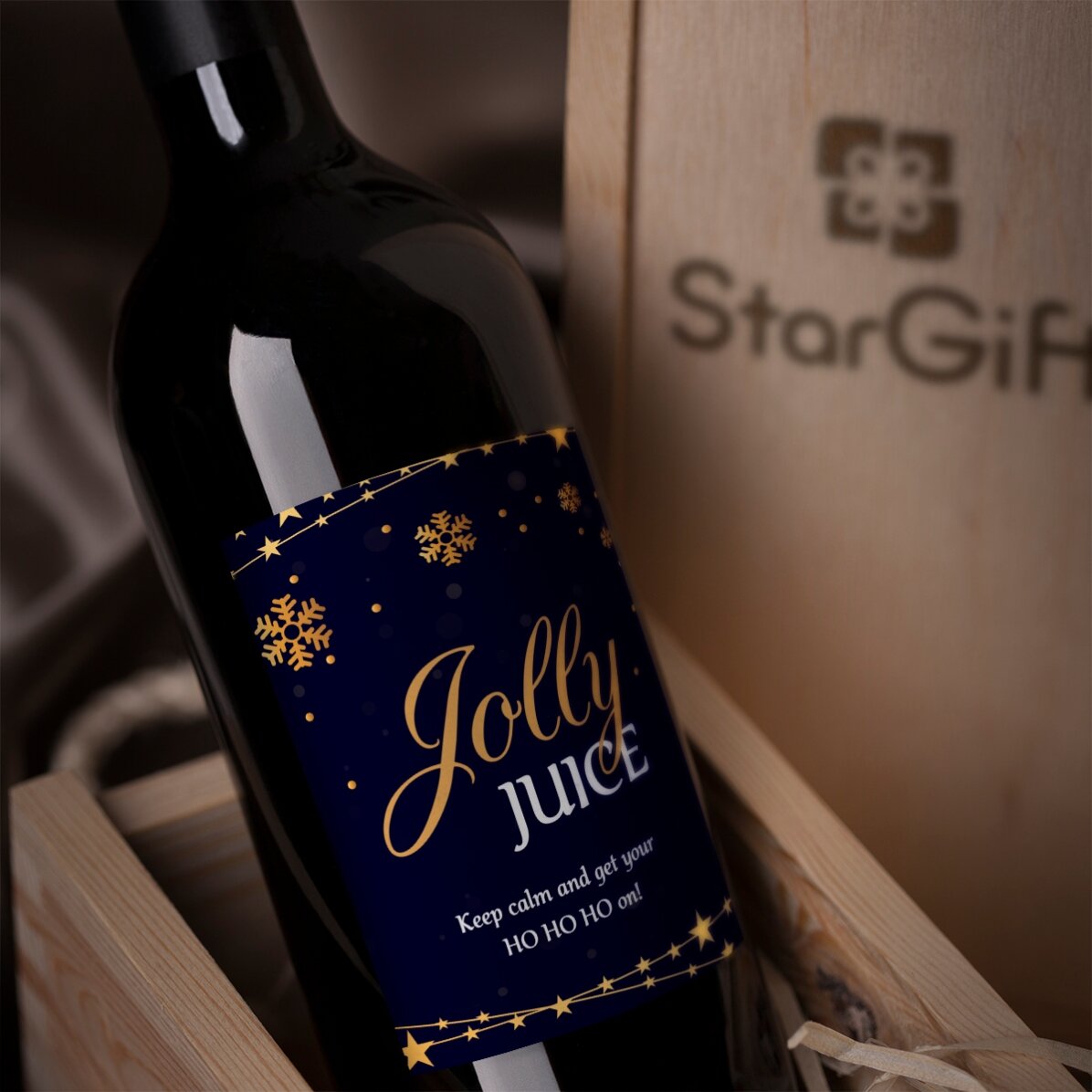 Personalised wine with text - Jolly juice
