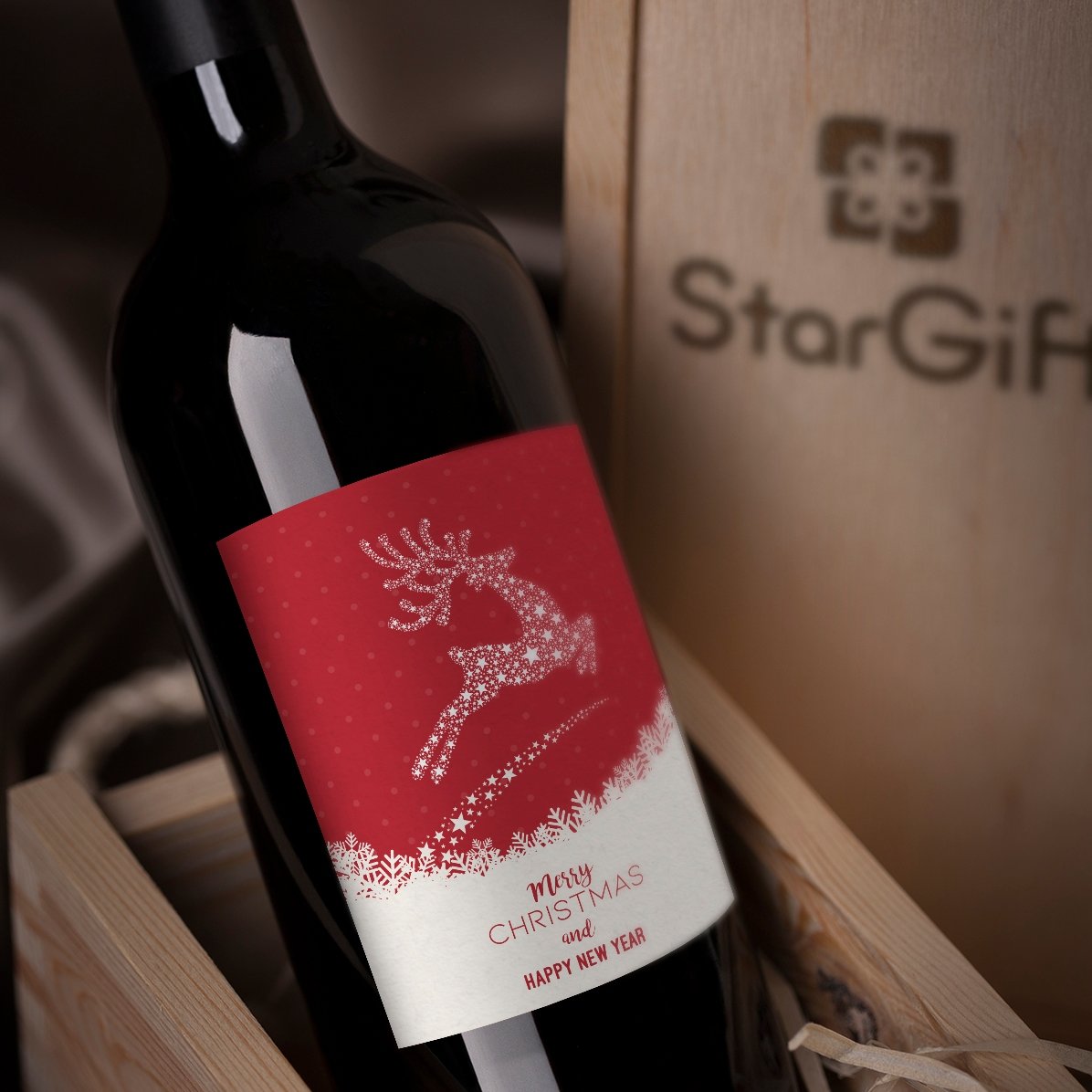 Vino personalizado con texto - Modelo Reni