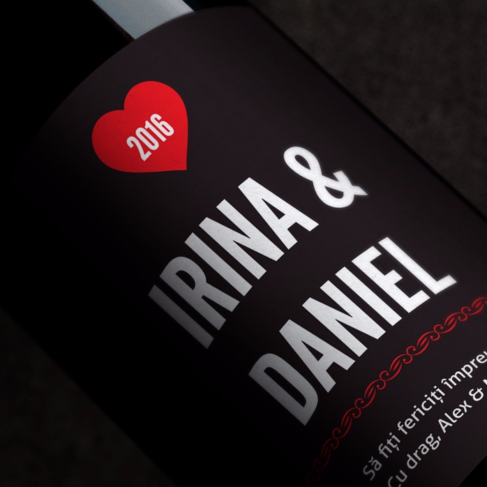 Vino personalizado de amor
