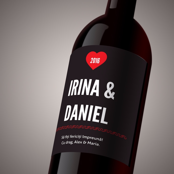 Vino personalizado de amor