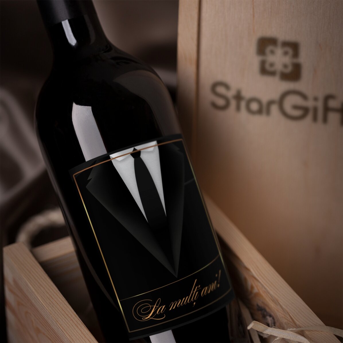 Vino personalizado - Elegant black